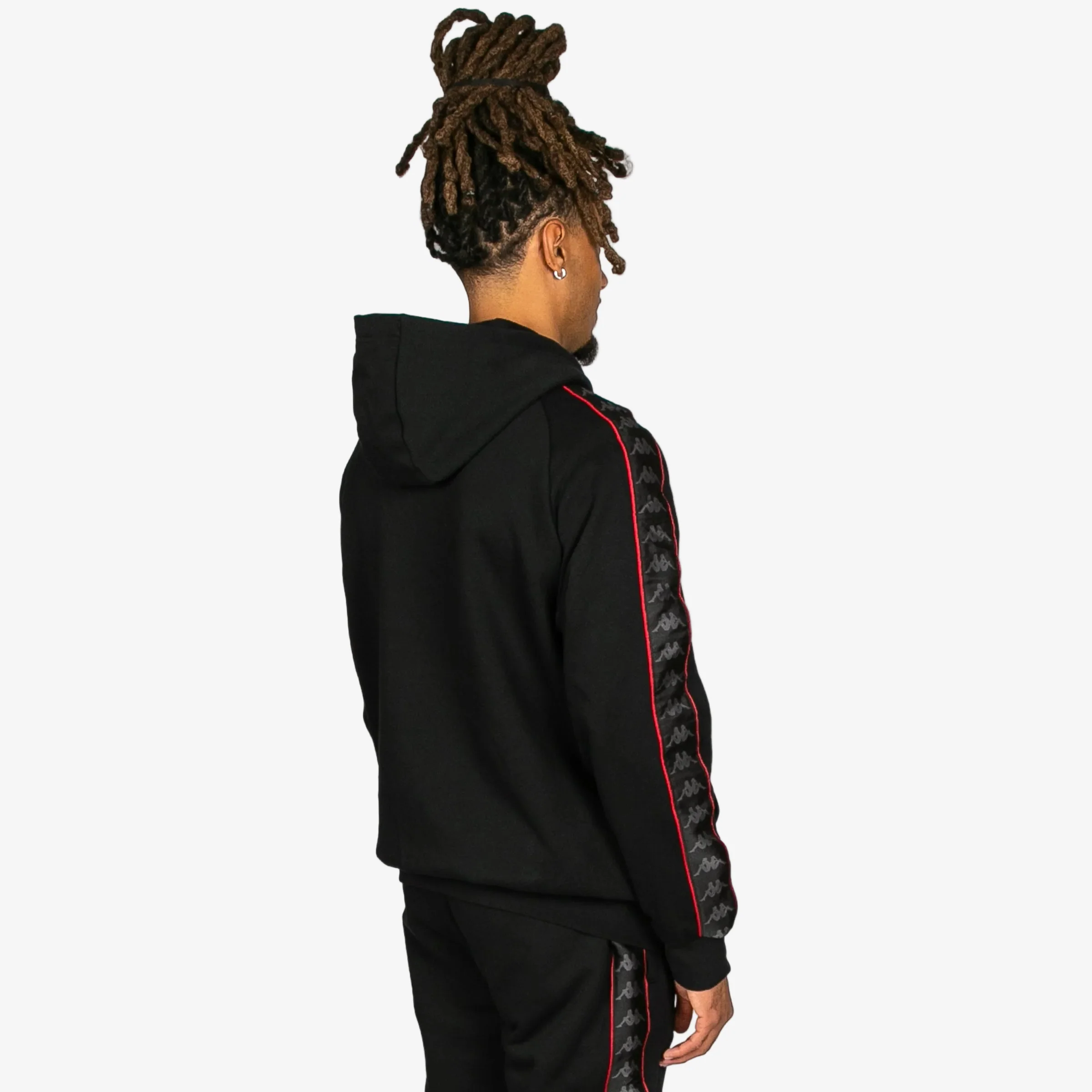 222 Banda Madison 2 Hoodie - Black Red Racing White - Image 3