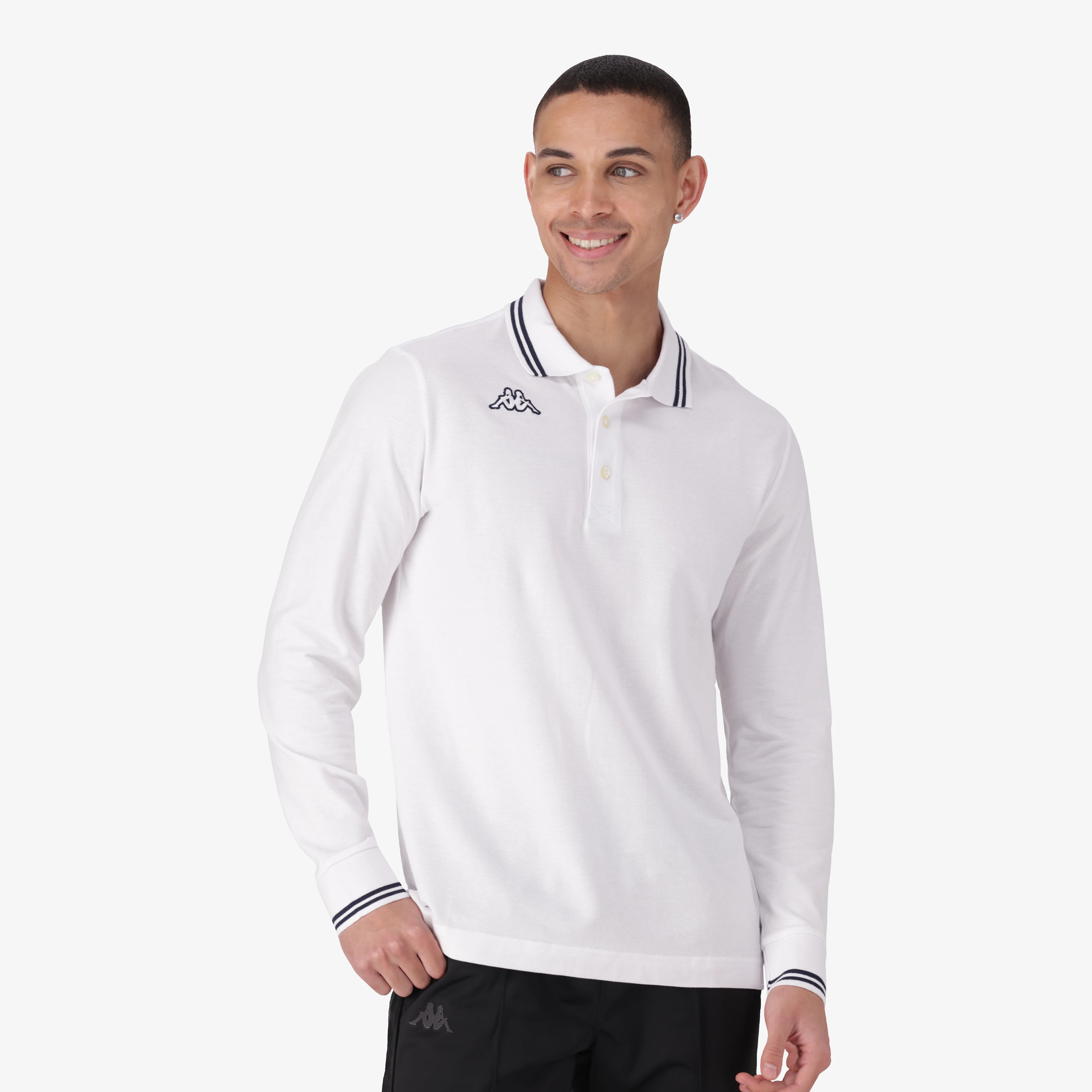 Logo Maltax 5MLS Polo - White/Blue Marine - Image 5